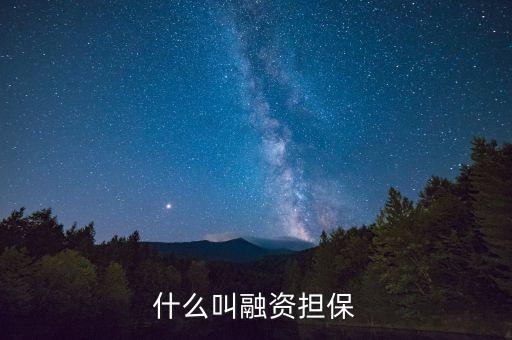 什么叫融資擔(dān)保