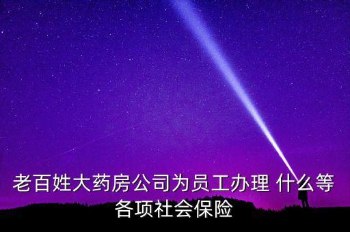 老百姓大藥房公司為員工辦理 什么等各項社會保險