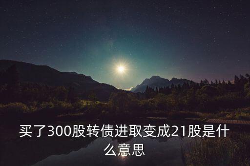買了300股轉(zhuǎn)債進(jìn)取變成21股是什么意思