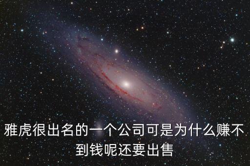 雅虎很出名的一個(gè)公司可是為什么賺不到錢呢還要出售
