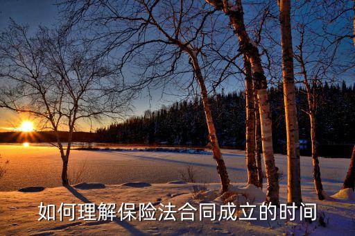 如何理解保險(xiǎn)法合同成立的時(shí)間