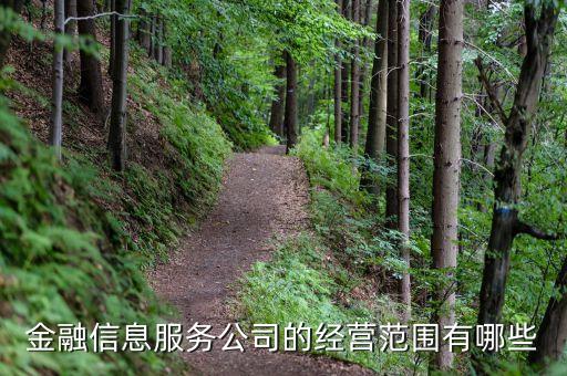 金融信息服務(wù)公司的經(jīng)營(yíng)范圍有哪些