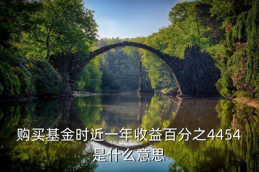 基金近一年收益是什么意思，基金近一年收益率是什么意思在支付寶的螞蟻聚寶上看到的