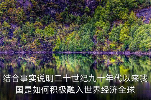 結合事實說明二十世紀九十年代以來我國是如何積極融入世界經濟全球
