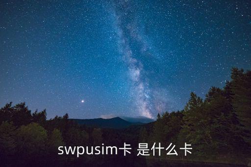 swpusim卡 是什么卡
