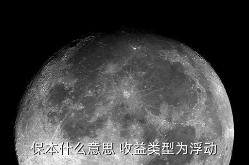 什么叫保本浮動(dòng)收益，什么是保本浮動(dòng)收益型