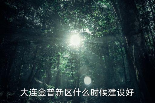 大連金普新區(qū)什么時候建設好