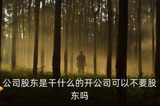 股東是干什么的，股東是做什么的