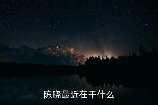 陳曉最近在干什么