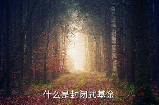 什么是封閉式基金