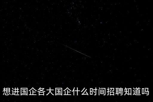 想進國企各大國企什么時間招聘知道嗎