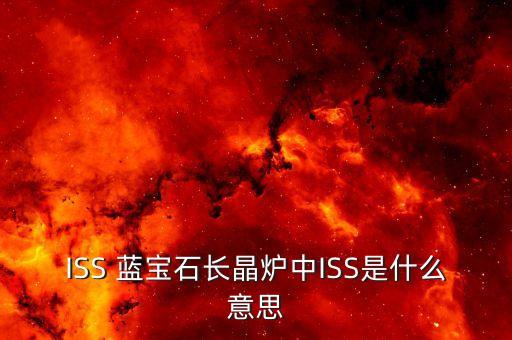 ISS 藍(lán)寶石長晶爐中ISS是什么意思