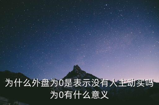 外盤(pán)0什么意思，請(qǐng)問(wèn)某只股票某天的外盤(pán)是0是何意