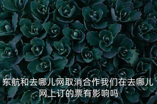 東航和去哪兒網(wǎng)取消合作我們在去哪兒網(wǎng)上訂的票有影響嗎