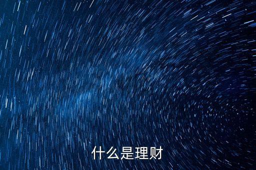 什么是理財(cái)