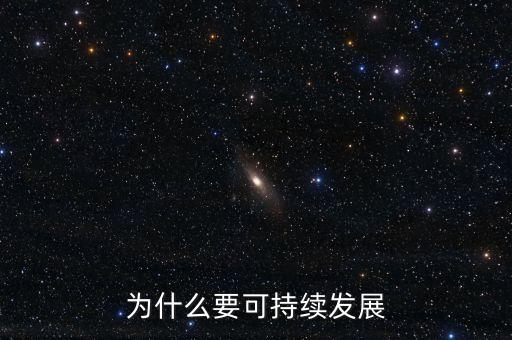 為什么要可持續(xù)發(fā)展