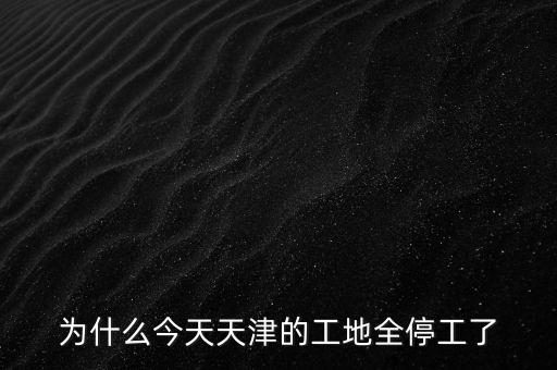 為什么今天天津的工地全停工了
