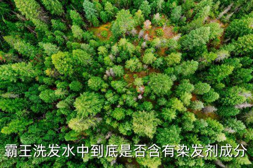 霸王洗發(fā)水中到底是否含有染發(fā)劑成分