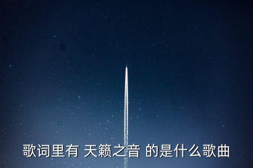 歌詞里有 天籟之音 的是什么歌曲