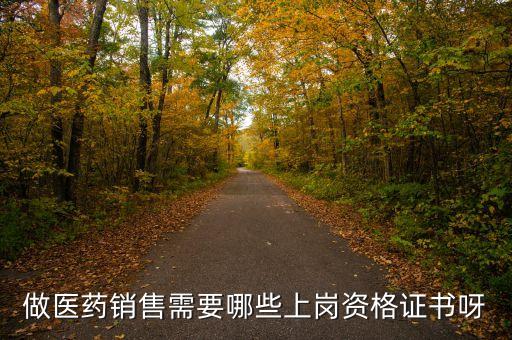 做醫(yī)藥銷售需要哪些上崗資格證書呀