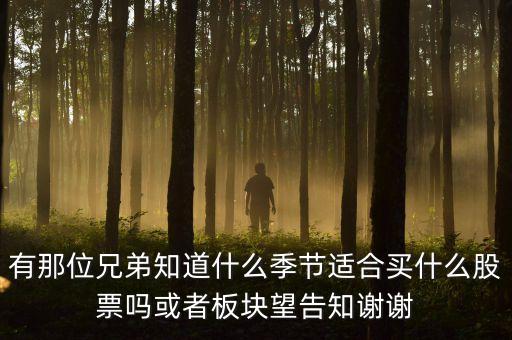 秋天什么股，秋季什么板塊股票好