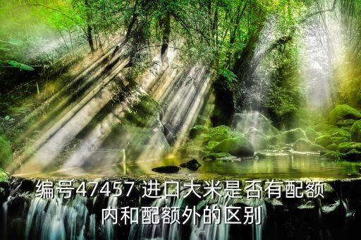 配額內(nèi)與配額外有什么區(qū)別，編號47457 進(jìn)口大米是否有配額內(nèi)和配額外的區(qū)別