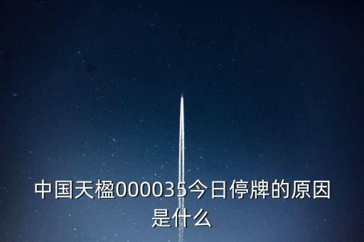 天宸為什么停牌，中國天楹000035今日停牌的原因是什么