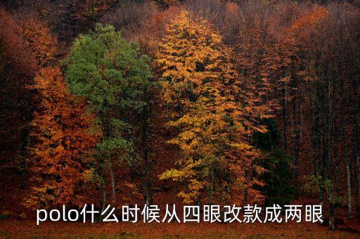 polo什么時(shí)候從四眼改款成兩眼