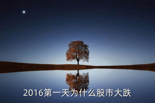 2016第一天為什么股市大跌