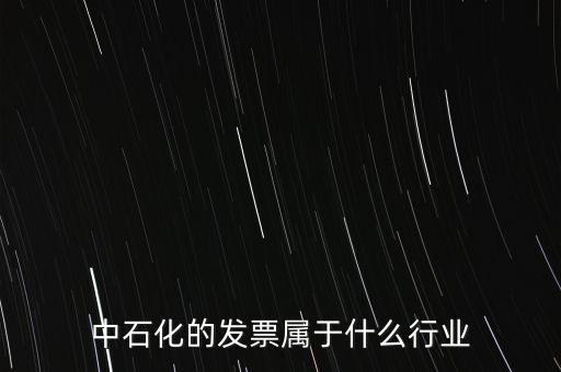 中國(guó)石化指什么行業(yè)，中石化的發(fā)票屬于什么行業(yè)
