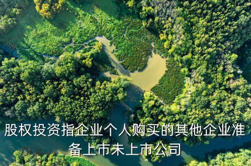 股權(quán)投資指企業(yè)個人購買的其他企業(yè)準(zhǔn)備上市未上市公司