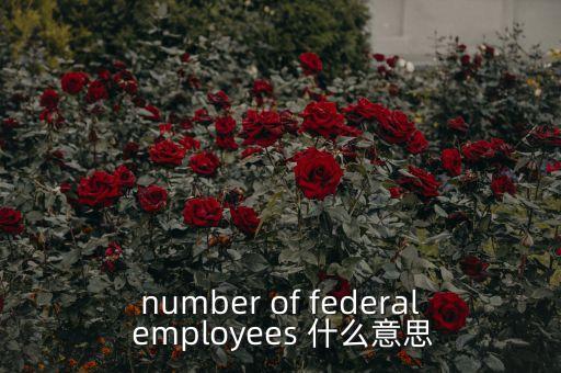 什么是聯(lián)邦雇員，number of federal employees 什么意思