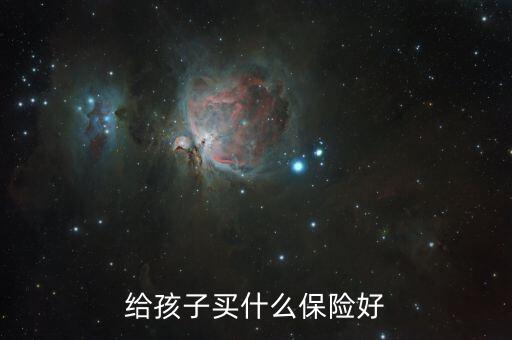 給孩子買什么保險好