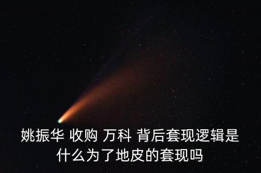 姚振華 收購 萬科 背后套現(xiàn)邏輯是什么為了地皮的套現(xiàn)嗎