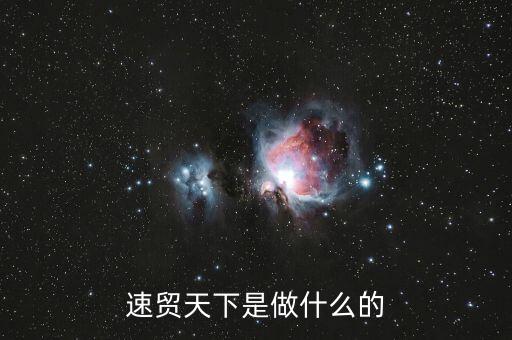 速貿(mào)天下是做什么的