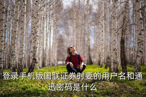 登錄手機(jī)版國(guó)聯(lián)證券時(shí)要的用戶名和通迅密碼是什么
