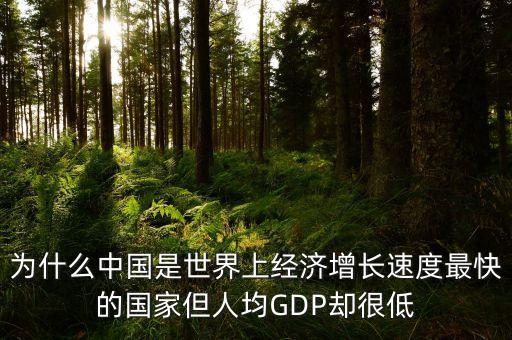 為什么中國是世界上經(jīng)濟(jì)增長(zhǎng)速度最快的國家但人均GDP卻很低