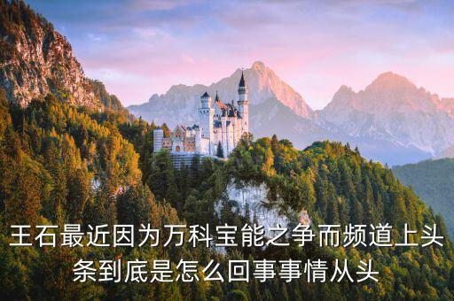 王石最近因?yàn)槿f科寶能之爭而頻道上頭條到底是怎么回事事情從頭