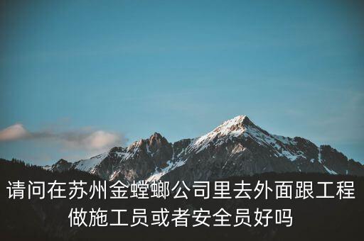 請問在蘇州金螳螂公司里去外面跟工程做施工員或者安全員好嗎