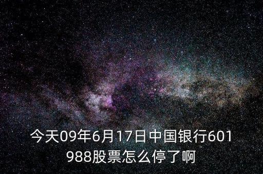 今天09年6月17日中國(guó)銀行601988股票怎么停了啊