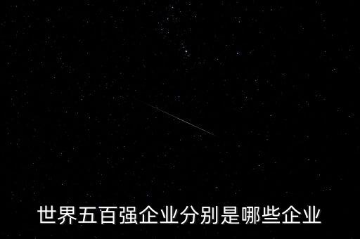 世界五百強(qiáng)企業(yè)分別是哪些企業(yè)