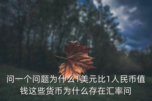 美國為什么匯率，為什么美元比人民幣
