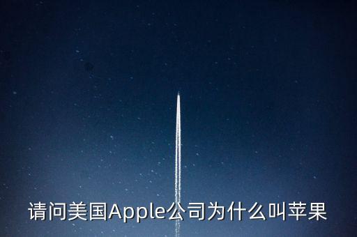 請問美國Apple公司為什么叫蘋果
