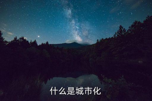 中什么是城市化，什么是城市化