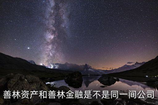 善林資產(chǎn)和善林金融是不是同一間公司