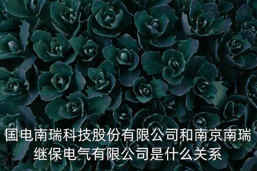 國電南瑞科技股份有限公司和南京南瑞繼保電氣有限公司是什么關(guān)系