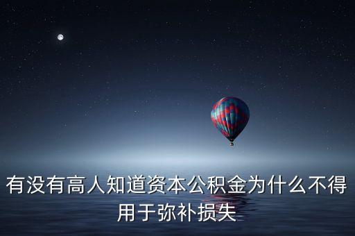 有沒有高人知道資本公積金為什么不得用于彌補(bǔ)損失