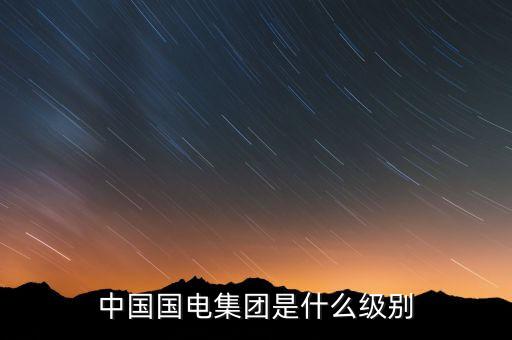 中能國電集團是什么，中國國電集團是什么級別