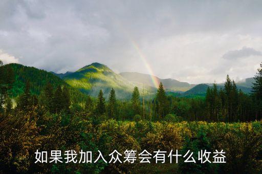 如果我加入眾籌會(huì)有什么收益
