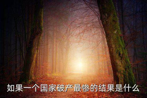如果一個國家破產(chǎn)最慘的結果是什么